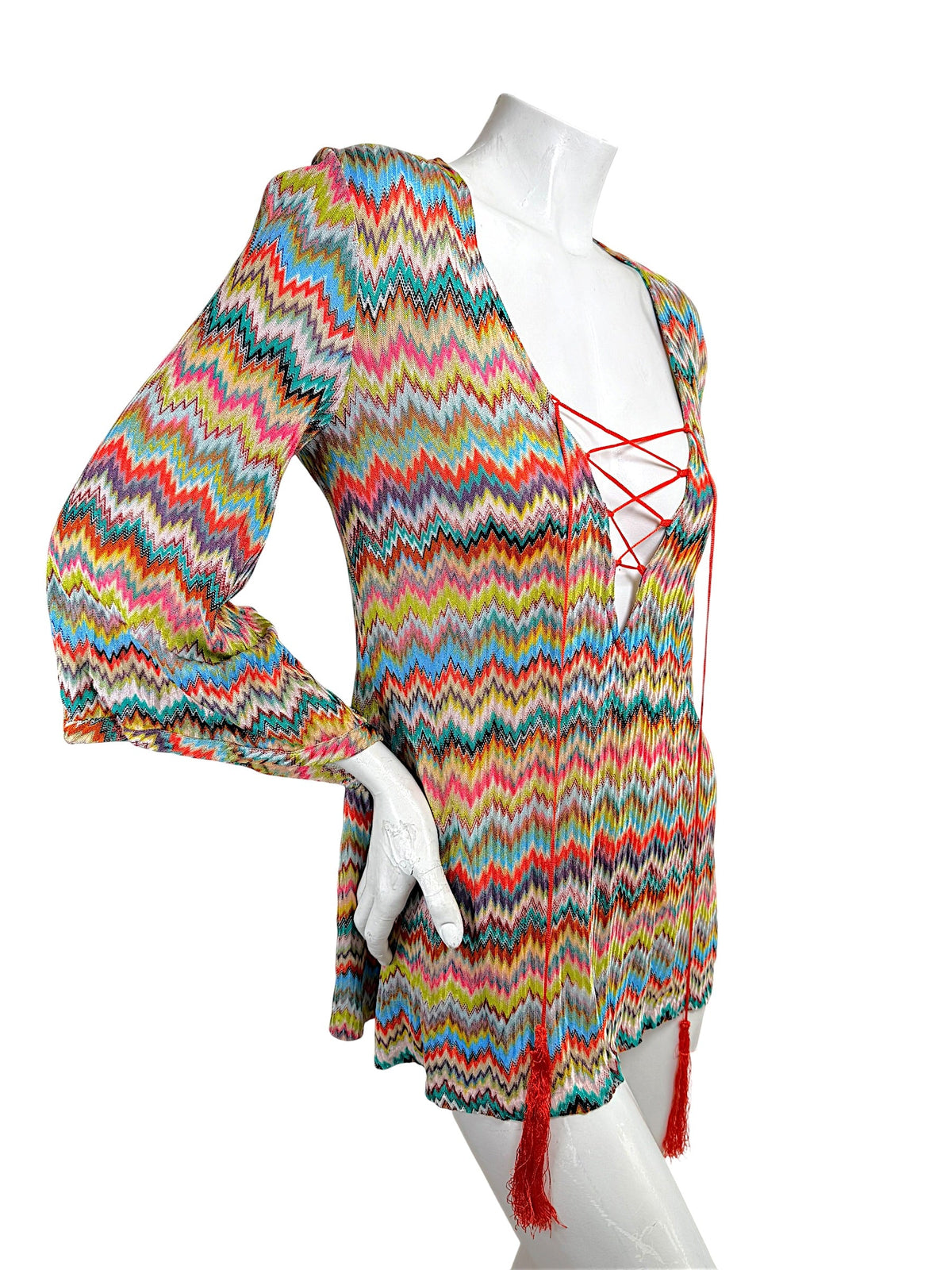 Multicolor designer knit top from the Refined Concierge Consignment pre-owned luxury tops collection