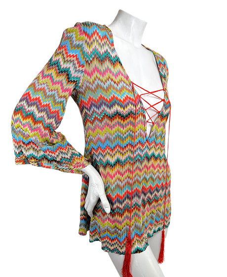 Multicolor designer knit top from the Refined Concierge Consignment pre-owned luxury tops collection