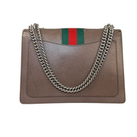Gucci Dionysus Embroidered Floral Leather Shoulder Bag Taupe Web Stripe