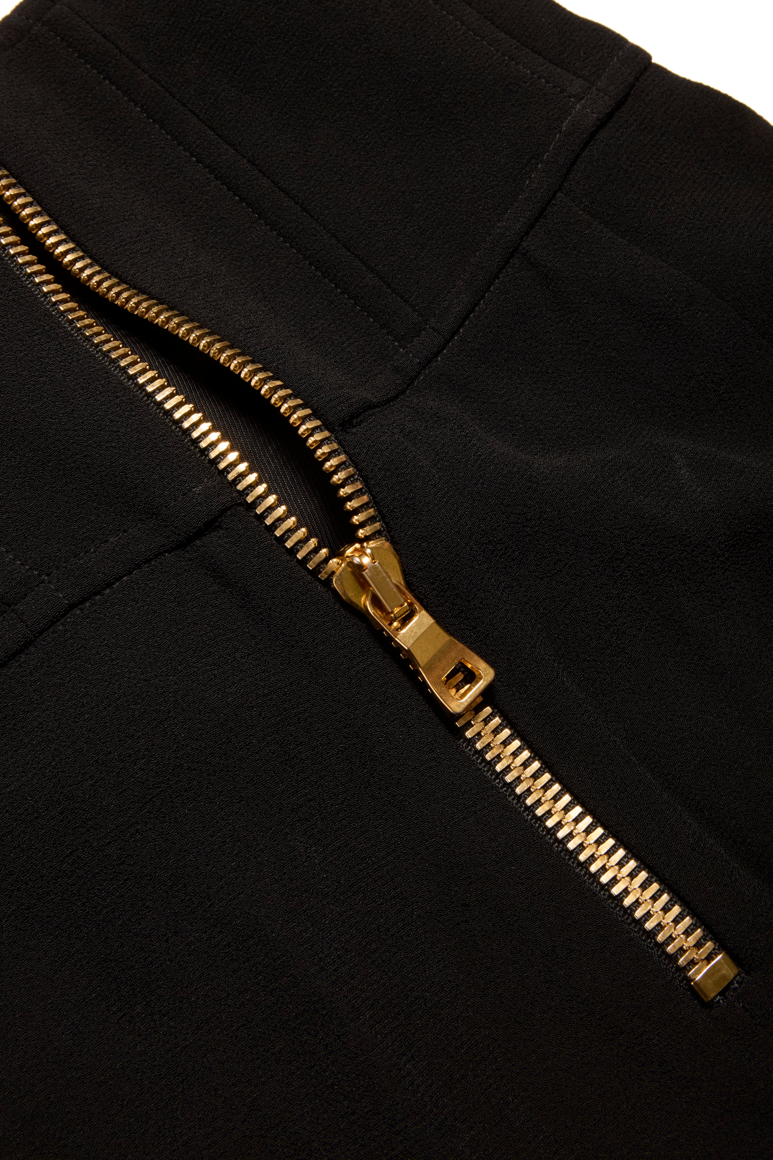 Balmain Black High-Waisted Corset Wide-Leg Pants with Gold Lace-Up Detail FR 36