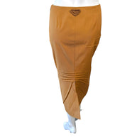 Prada SS2023 Camel Jacket & Pencil Skirt Set IT 38 | Sculpted Made in Italy