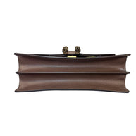 Gucci Dionysus Embroidered Floral Leather Shoulder Bag Taupe Web Stripe