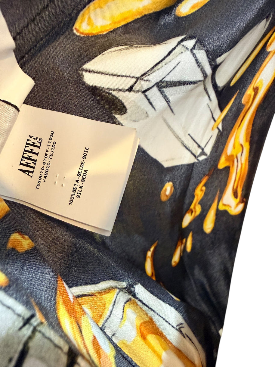 Moschino Couture Perfume Print Wrap Dress – Jeremy Scott Era IT 40