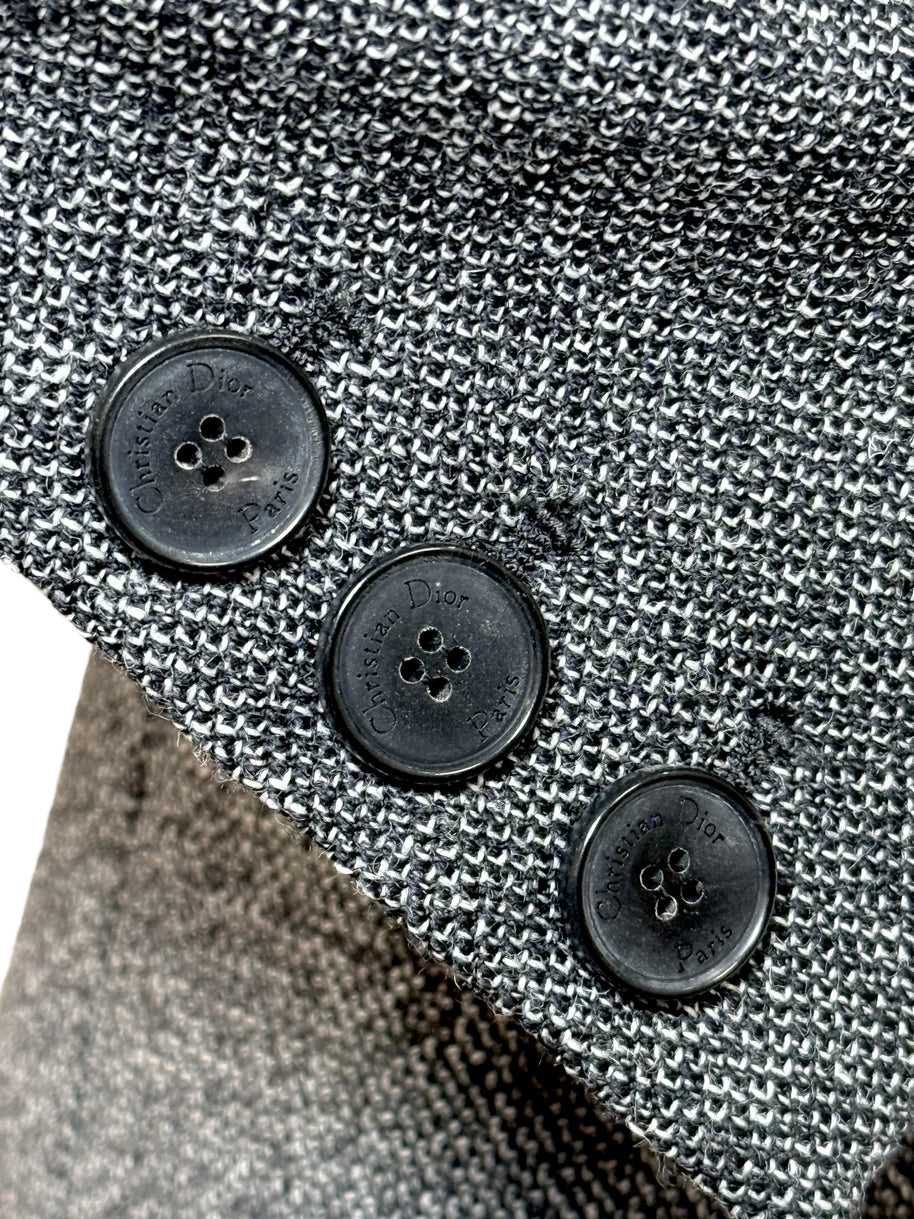 Christian Dior SS2011 3-Piece Wool Blazer, Removable Cape & Logo Belt Set FR36 | Galliano Era