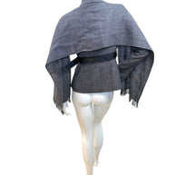 Christian Dior SS2011 3-Piece Wool Blazer, Removable Cape & Logo Belt Set FR36 | Galliano Era