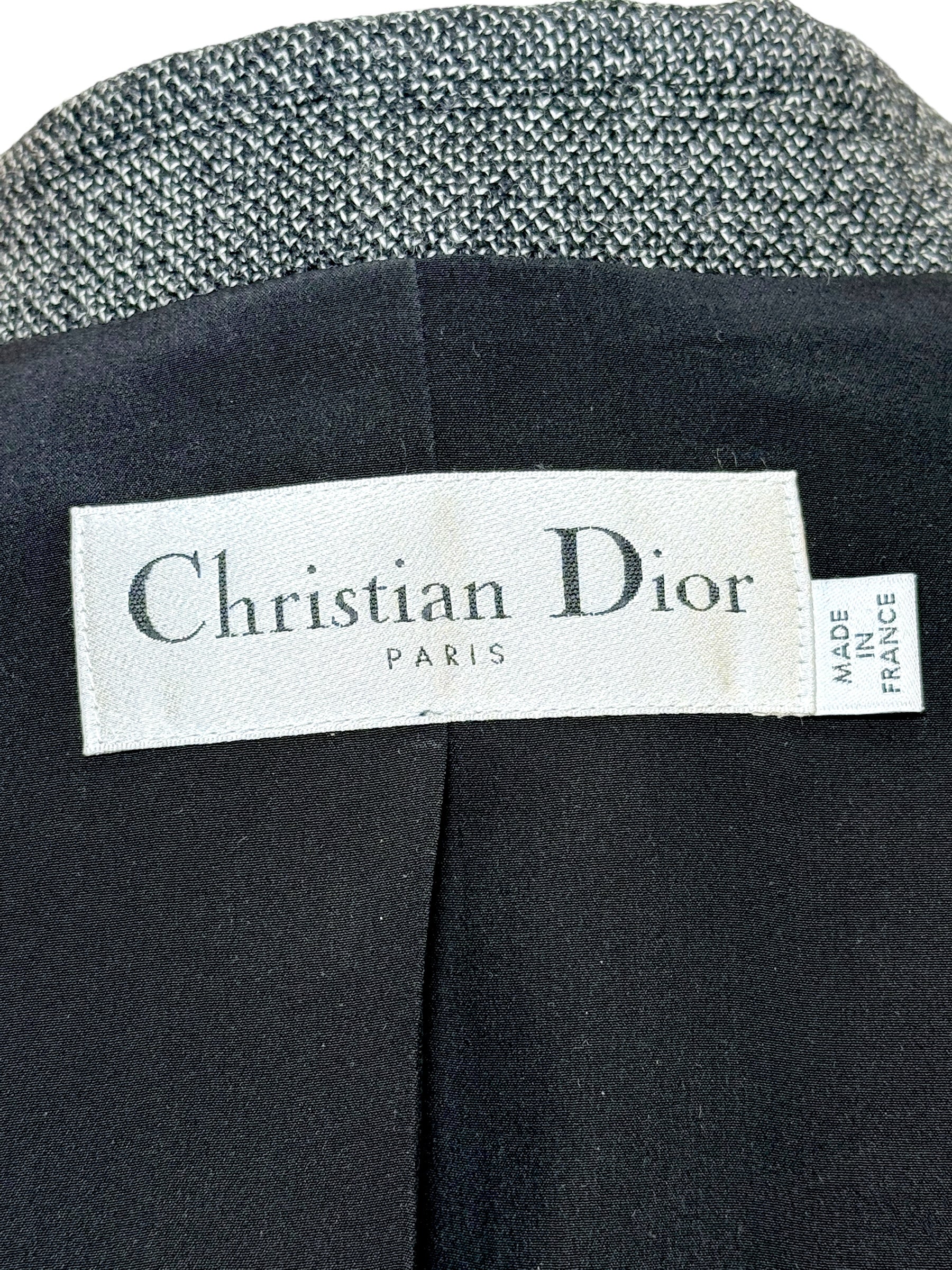 Christian Dior SS2011 3-Piece Wool Blazer, Removable Cape & Logo Belt Set FR36 | Galliano Era
