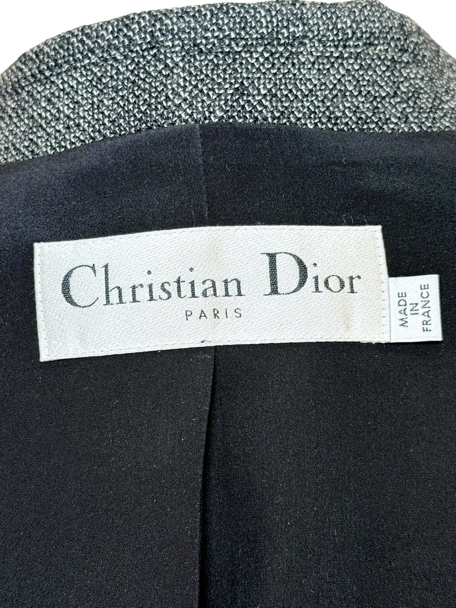 Christian Dior SS2011 3-Piece Wool Blazer, Removable Cape & Logo Belt Set FR36 | Galliano Era