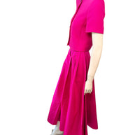 Christian Dior Fuchsia Wool Silk Skirt Suit Set 2023 Size FR36 US4