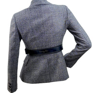 Christian Dior SS2011 3-Piece Wool Blazer, Removable Cape & Logo Belt Set FR36 | Galliano Era