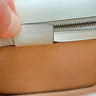 Gucci Queen Margaret Bee Tricolor Shoulder Bag White Red Navy Leather