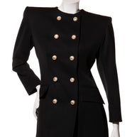 Dolce & Gabbana FW2020 Black Double-Breasted Blazer Dress IT 40
