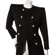 Dolce & Gabbana FW2020 Black Double-Breasted Blazer Dress IT 40