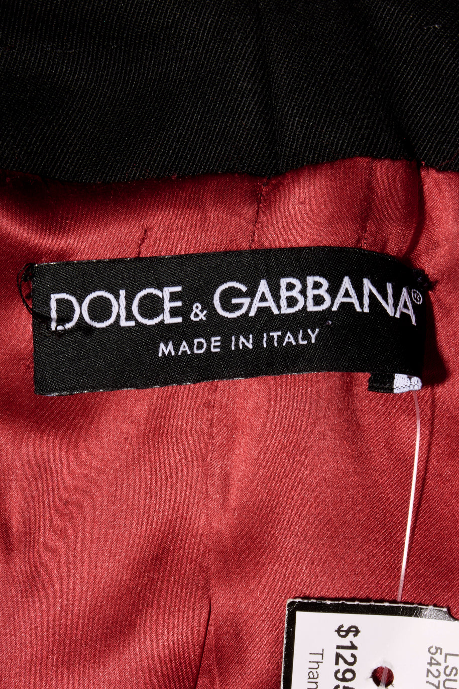 Dolce & Gabbana FW2020 Black Double-Breasted Blazer Dress IT 40