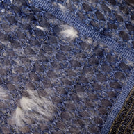 Fendi FW15 Tweed Fur Lined Jacket IT 40 US 4 Blue Rabbit Fur Made in Italy