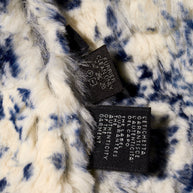 Fendi FW15 Tweed Fur Lined Jacket IT 40 US 4 Blue Rabbit Fur Made in Italy