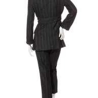 Dolce & Gabbana Alpaca-Blend Pinstripe Belted Pantsuit Fall/Winter 2016 Collection IT 40