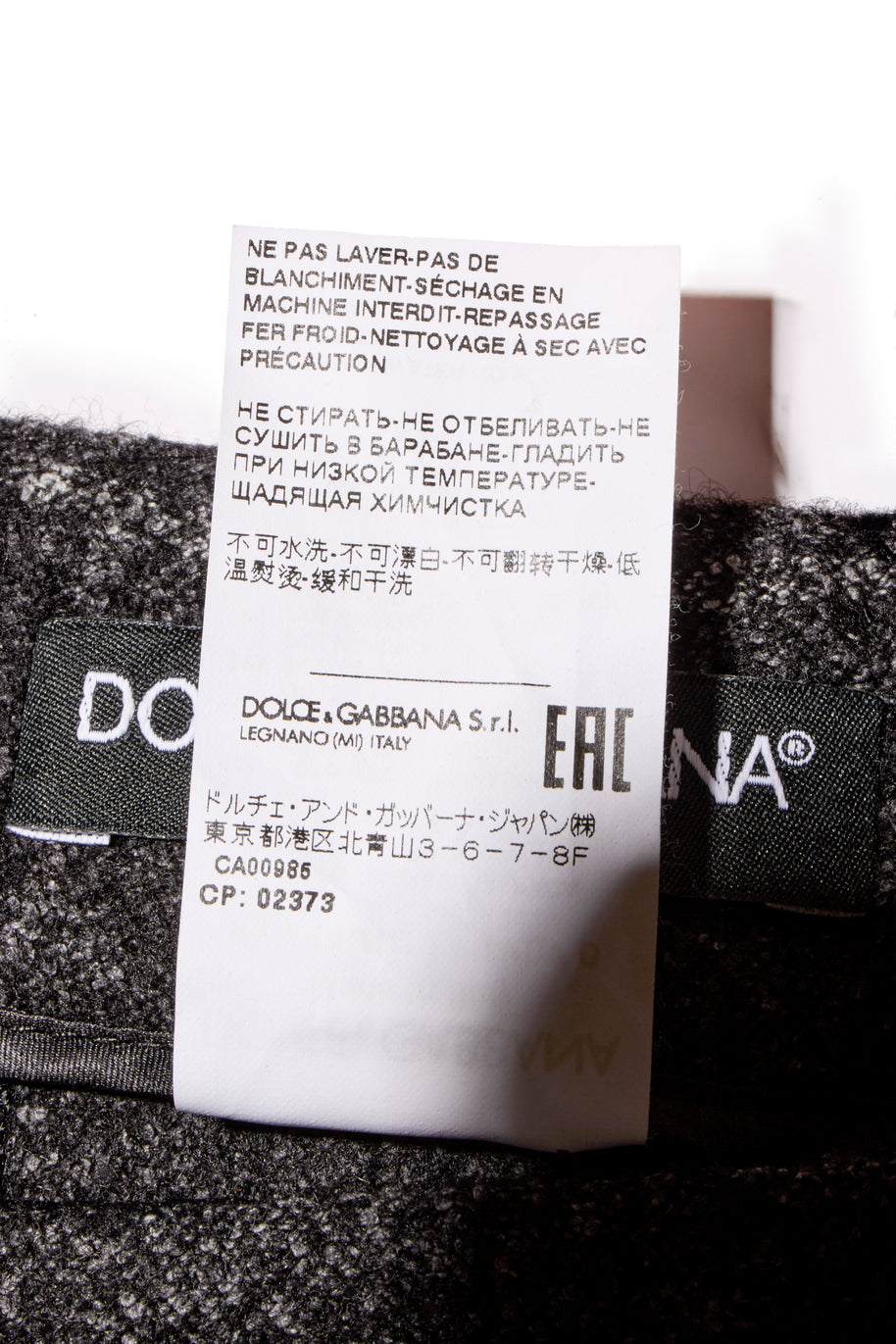 Dolce & Gabbana Alpaca-Blend Pinstripe Belted Pantsuit Fall/Winter 2016 Collection IT 40