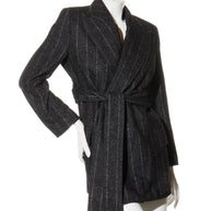 Dolce & Gabbana Alpaca-Blend Pinstripe Belted Pantsuit Fall/Winter 2016 Collection IT 40