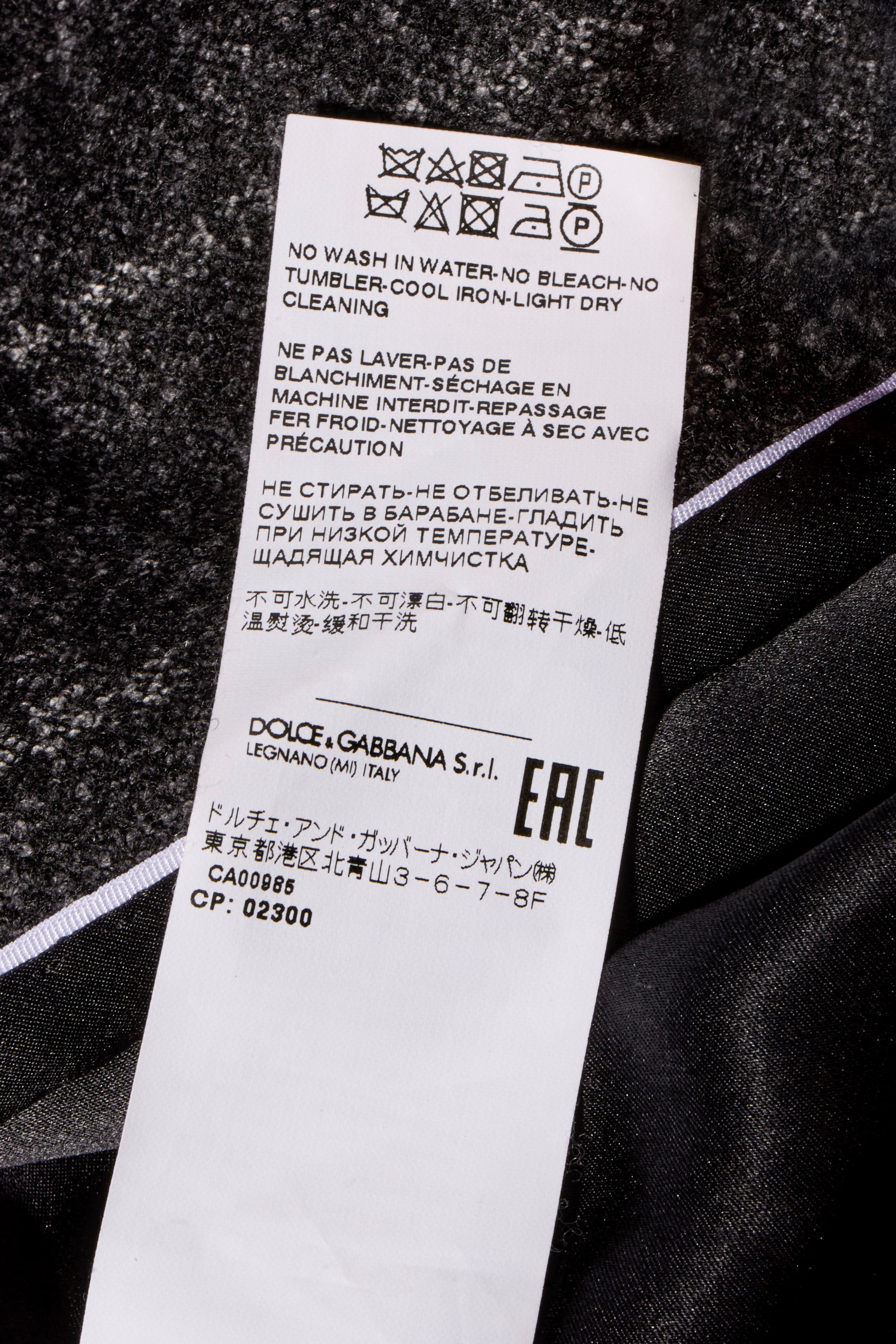 Dolce & Gabbana Alpaca-Blend Pinstripe Belted Pantsuit Fall/Winter 2016 Collection IT 40