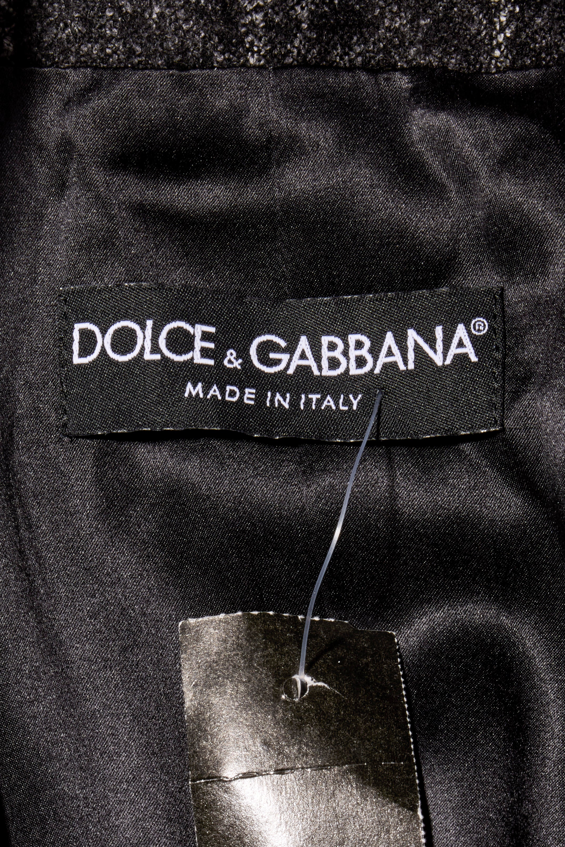 Dolce & Gabbana Alpaca-Blend Pinstripe Belted Pantsuit Fall/Winter 2016 Collection IT 40