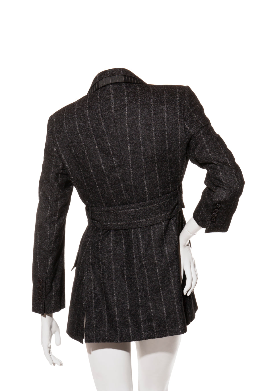 Dolce & Gabbana Alpaca-Blend Pinstripe Belted Pantsuit Fall/Winter 2016 Collection IT 40