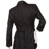 Dolce & Gabbana Alpaca-Blend Pinstripe Belted Pantsuit Fall/Winter 2016 Collection IT 40