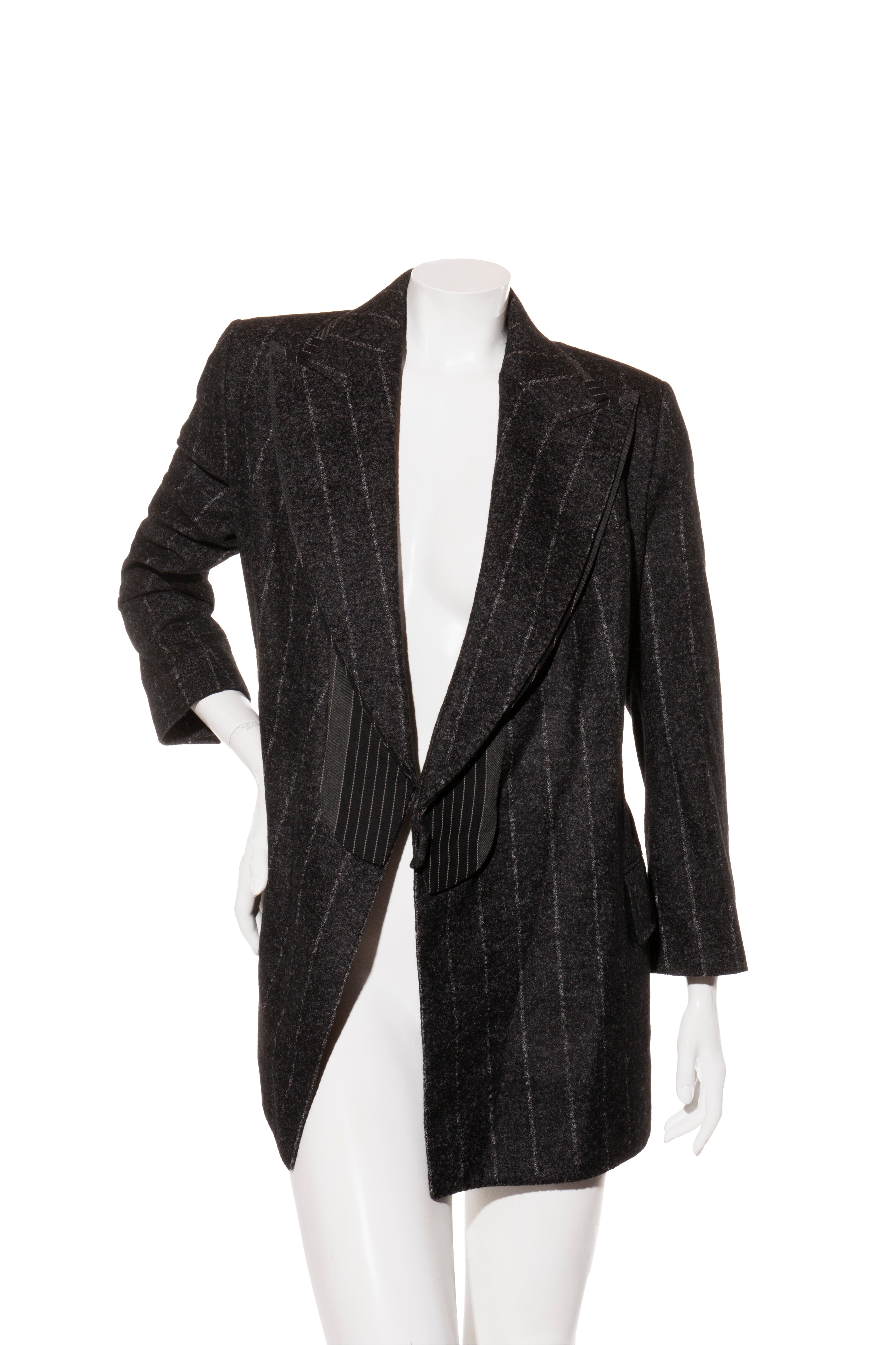 Dolce & Gabbana Alpaca-Blend Pinstripe Belted Pantsuit Fall/Winter 2016 Collection IT 40