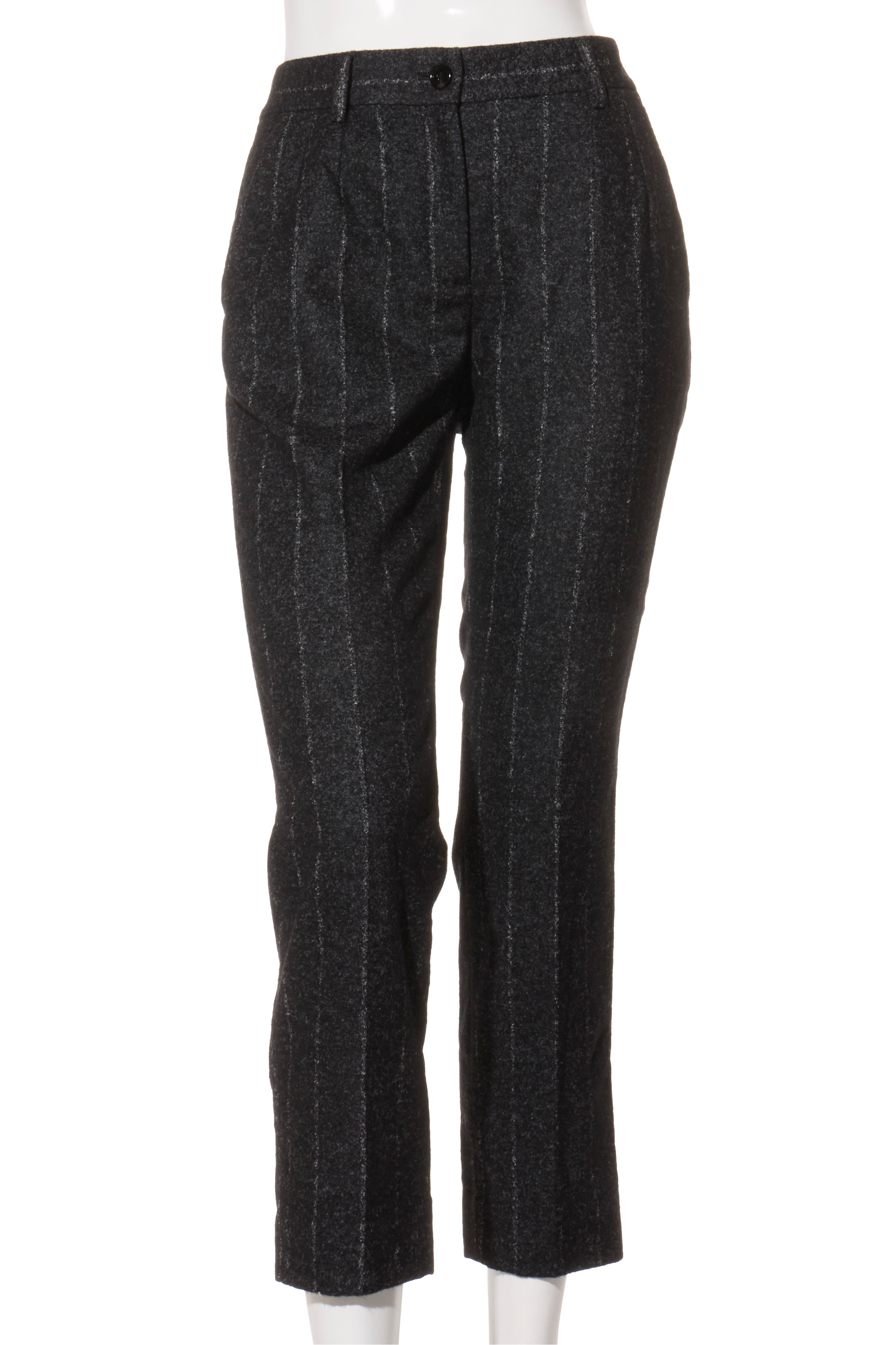 Dolce & Gabbana Alpaca-Blend Pinstripe Belted Pantsuit Fall/Winter 2016 Collection IT 40