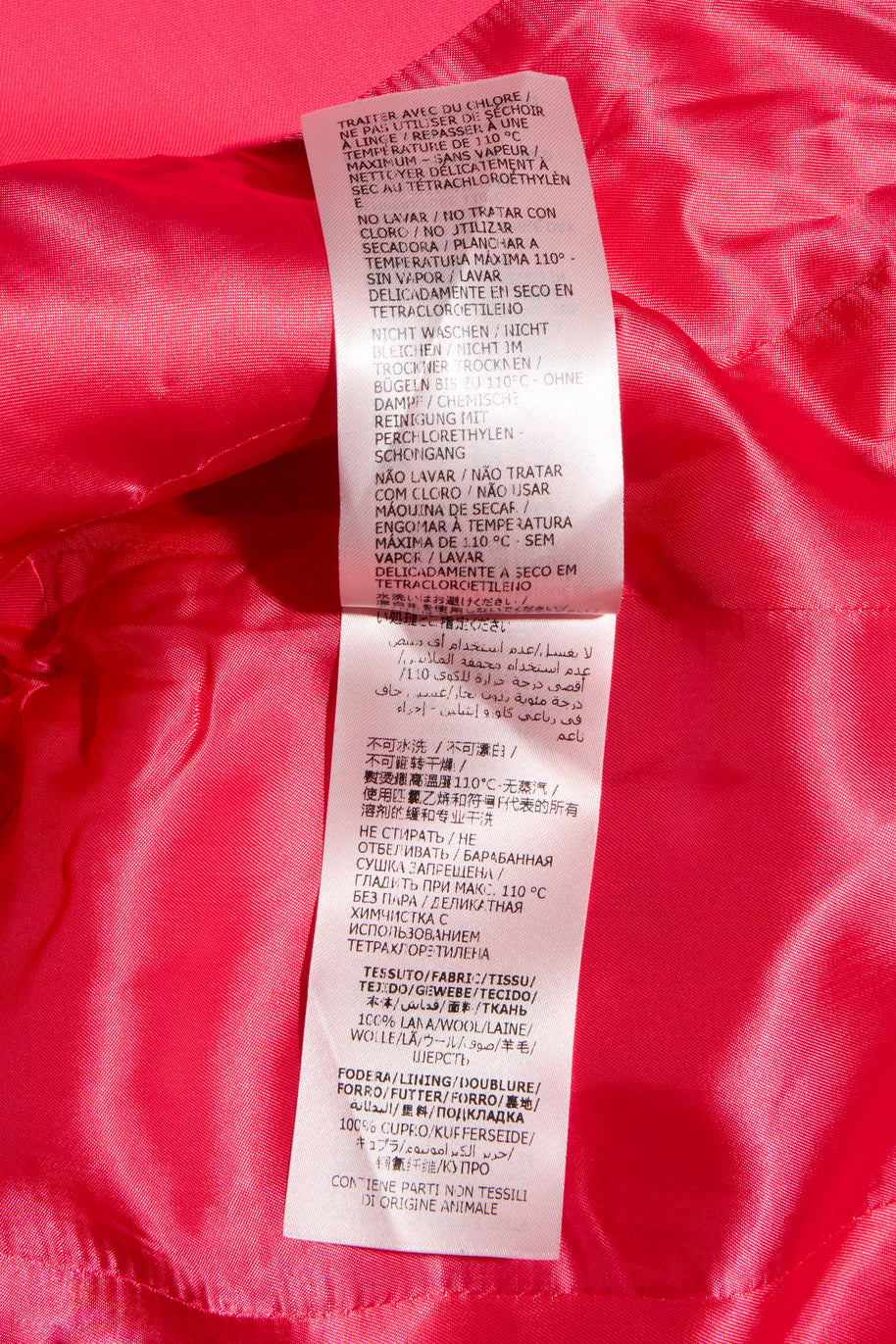 Alexander McQueen Spring/Summer 2022 Hot Pink Wool Double-Breasted Pantsuit IT 40