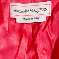 Alexander McQueen Spring/Summer 2022 Hot Pink Wool Double-Breasted Pantsuit IT 40