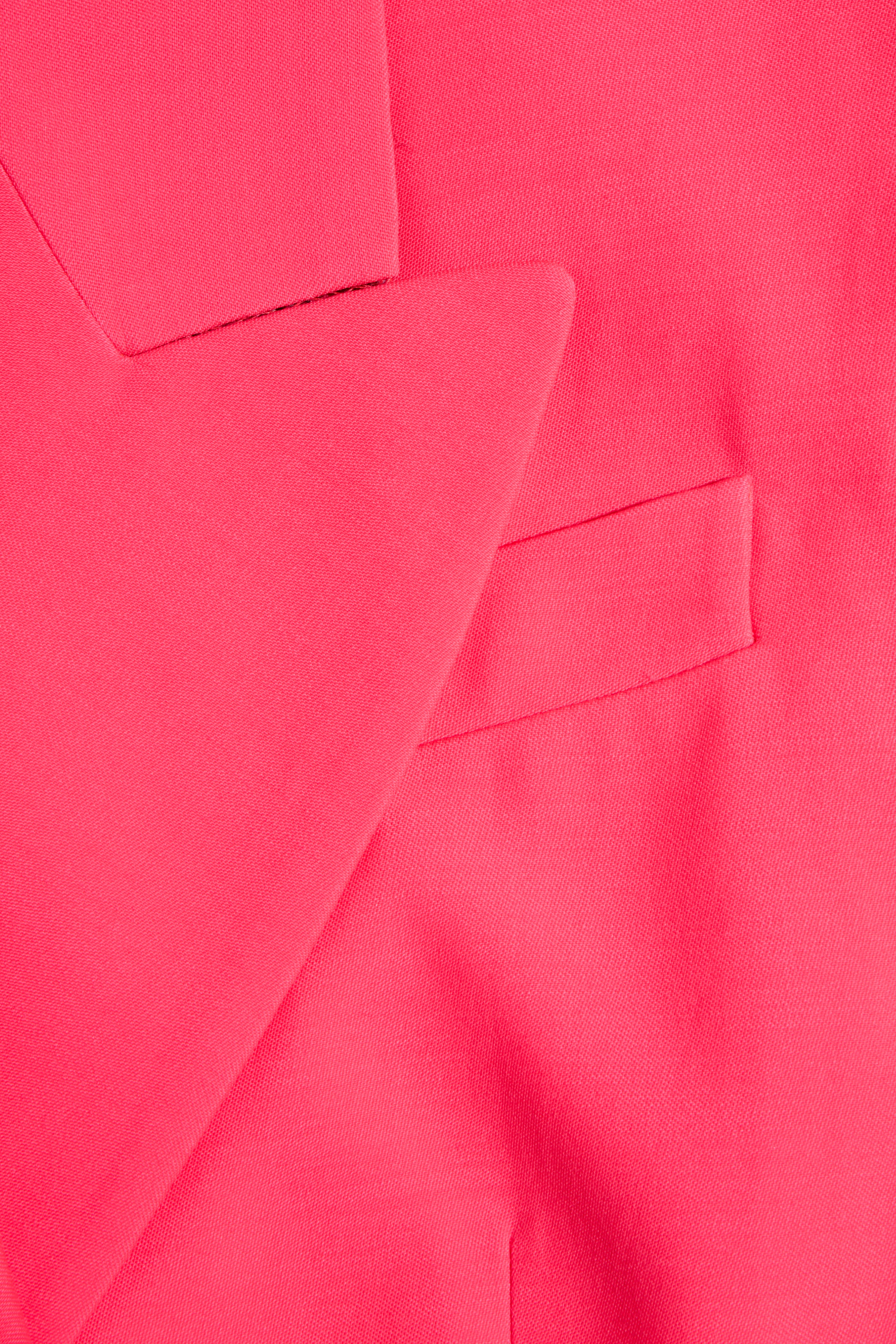 Alexander McQueen Spring/Summer 2022 Hot Pink Wool Double-Breasted Pantsuit IT 40