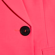 Alexander McQueen Spring/Summer 2022 Hot Pink Wool Double-Breasted Pantsuit IT 40