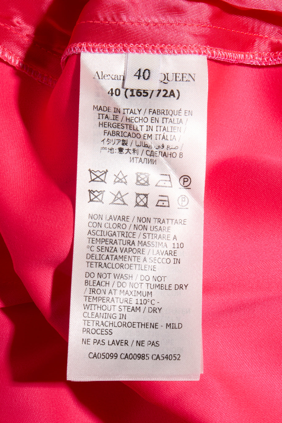 Alexander McQueen Spring/Summer 2022 Hot Pink Wool Double-Breasted Pantsuit IT 40