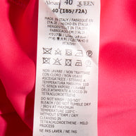 Alexander McQueen Spring/Summer 2022 Hot Pink Wool Double-Breasted Pantsuit IT 40