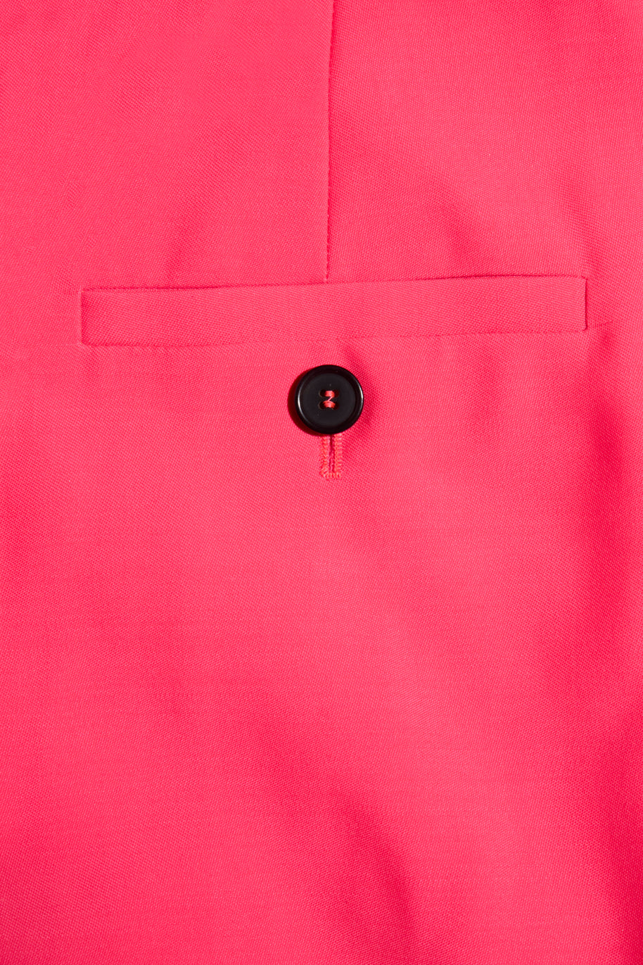 Alexander McQueen Spring/Summer 2022 Hot Pink Wool Double-Breasted Pantsuit IT 40