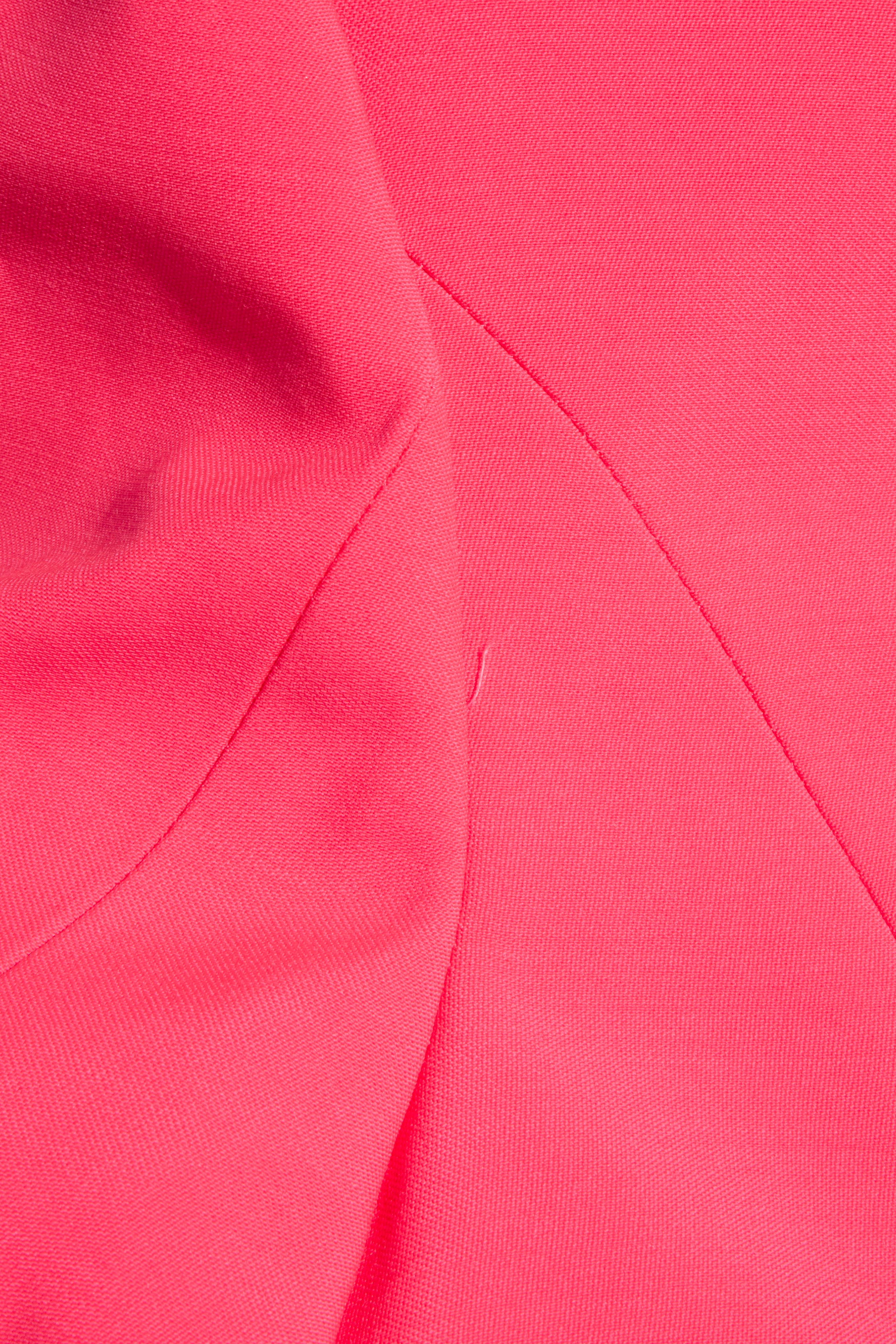 Alexander McQueen Spring/Summer 2022 Hot Pink Wool Double-Breasted Pantsuit IT 40