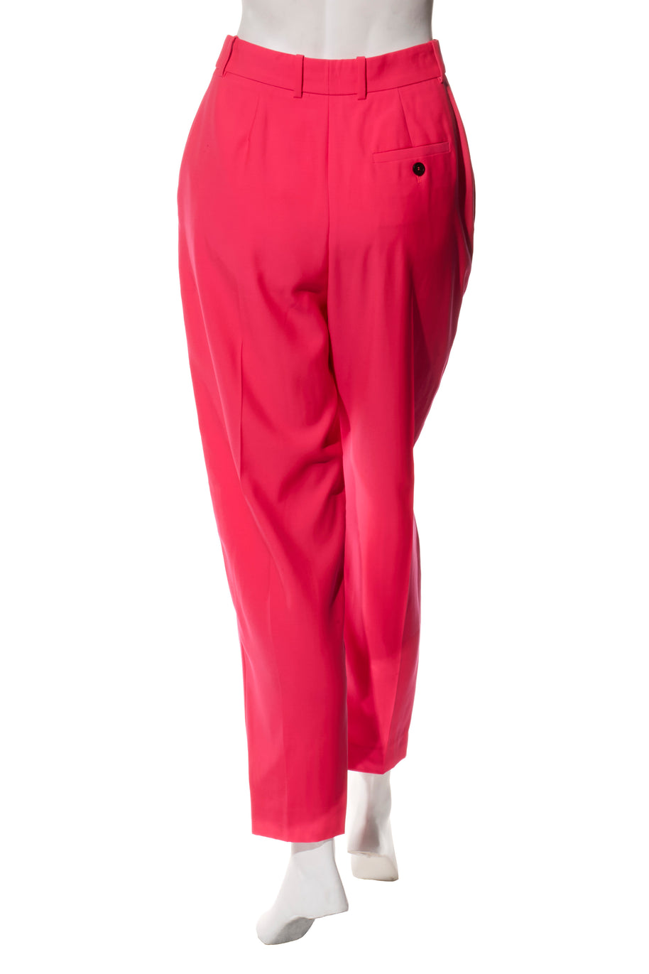Alexander McQueen Spring/Summer 2022 Hot Pink Wool Double-Breasted Pantsuit IT 40