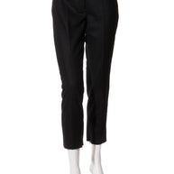 Chanel Black Wool Slim Cropped Pants Size 38 (US 6)
