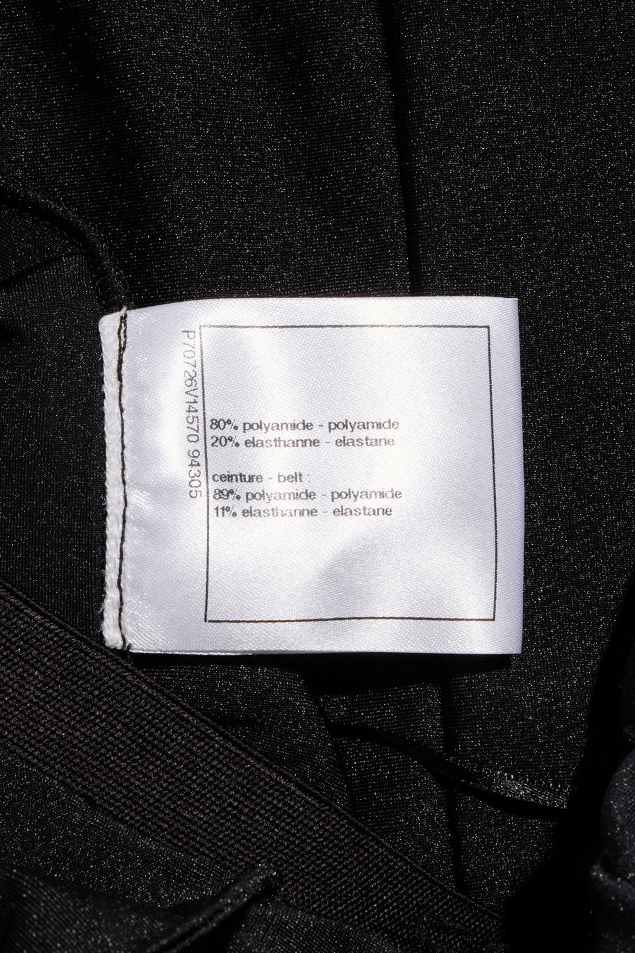 Chanel SS19 Black Satin Bow Camellia Leggings Runway FR 36 US 4