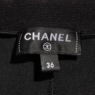 Chanel SS19 Black Satin Bow Camellia Leggings Runway FR 36 US 4