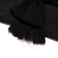 Chanel SS19 Black Satin Bow Camellia Leggings Runway FR 36 US 4