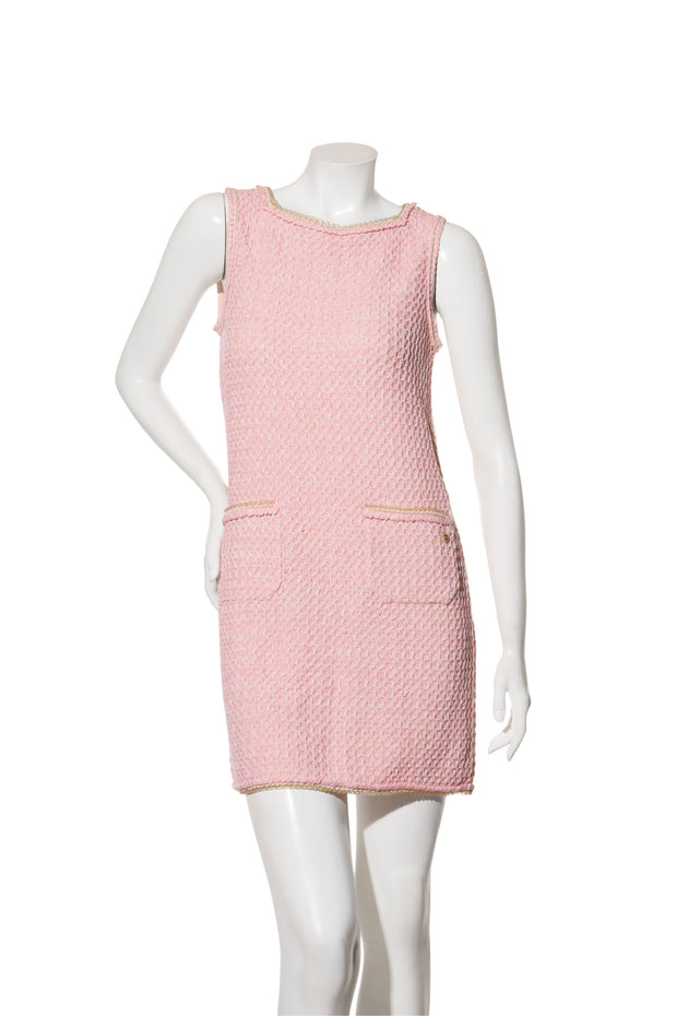 Chanel Pink Tweed Mini Dress Spring/Summer 2017 Size 36 (US 4)