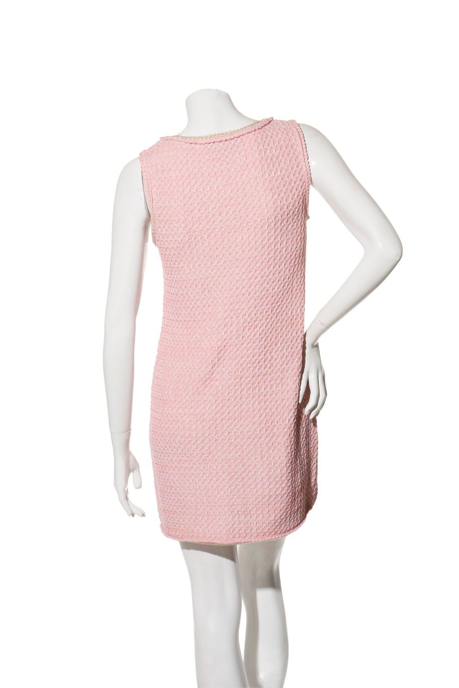 Chanel Pink Tweed Mini Dress Spring/Summer 2017 Size 36 (US 4)