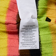Gucci XS Multicolor Striped Cardigan Metallic Trim Cashmere Wool Italy 2017