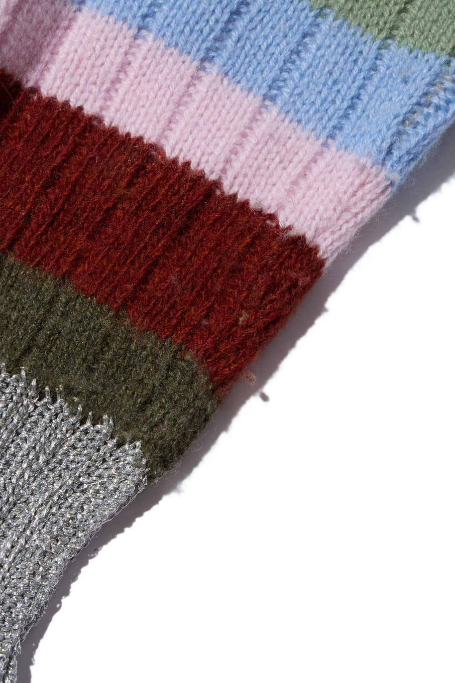 Gucci XS Multicolor Striped Cardigan Metallic Trim Cashmere Wool Italy 2017