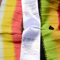 Gucci XS Multicolor Striped Cardigan Metallic Trim Cashmere Wool Italy 2017