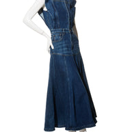 Chloé Dusky Blue Denim Maxi Dress Resort 2022 Collection Size 34