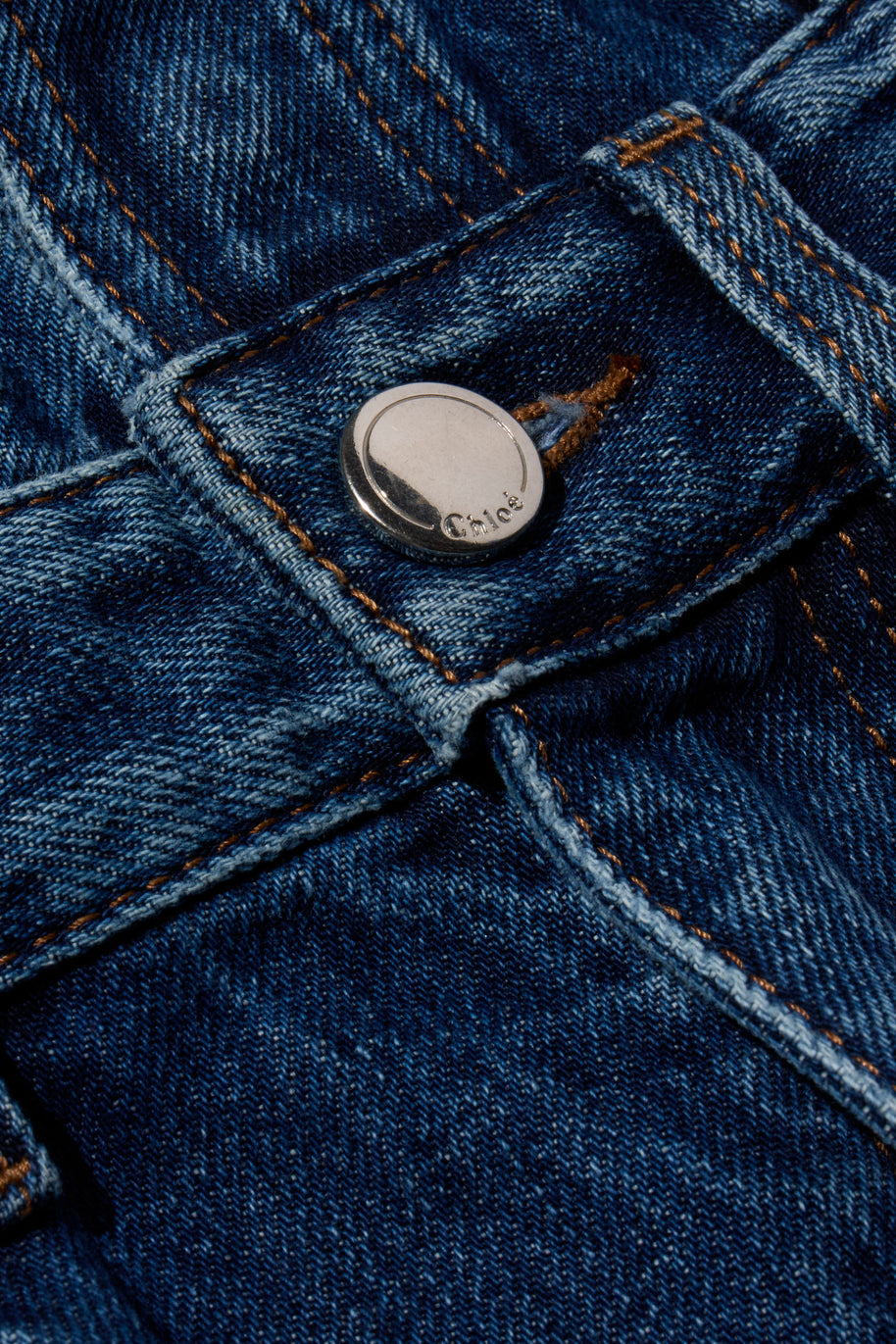 Chloé Dusky Blue Denim Maxi Dress Resort 2022 Collection Size 34