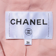 Chanel Pink Silk Blazer Jacket Spring/Summer 2017 Collection Size 36