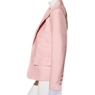Chanel Pink Silk Blazer Jacket Spring/Summer 2017 Collection Size 36